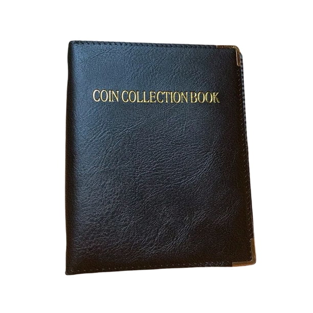 Moyic Almacenamiento de monedas de 4x4cm, bolsillos para libros, álbum de colección, carpeta portátil, soporte para dinero, Almacenamiento y organización del hogar 20 páginas 240 bolsillos