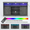 thumbnail image 3 of ANPOO Farmhouse TV Stand for 65 inch TVs, Rustic Entertainment Center TV Cabinet Stands with Power Outlets and LED lights, 3 of 8