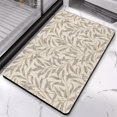thumbnail image 4 of Beige Leaves Bathroom Mat Non Slip Quick Dry Super Absorbent Thin Bathroom Rugs,Modern,Bathroom Rugs Bathroom Floor Matsabsorbentfor Bathroom Living Room Entryway Kitchen Playroom,20x32 Inch, 4 of 5