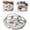 B, variant on Stainless Divided Serving Tray Sectional Snack Plate With Handle Multi Compartment Steaming Platter For Snacks Meals Serving Dish For Home Parties Gatherings Camping Picnics