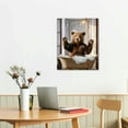 thumbnail image 3 of ARISTURING Funny Bear Bathroom Wall Art Bear Bathroom Pictures Wall Decor Farmhouse Bear Canvas Painting Bear in Bathtub Framed Artwork Ready to Hang, 3 of 5