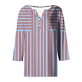 thumbnail image 4 of Fiudx Camisas para Mujer Blusa de Manga 3/4 Corta Estampada a La Moda para Mujer, Blusa Informal con Cuello Redondo, 4 of 5