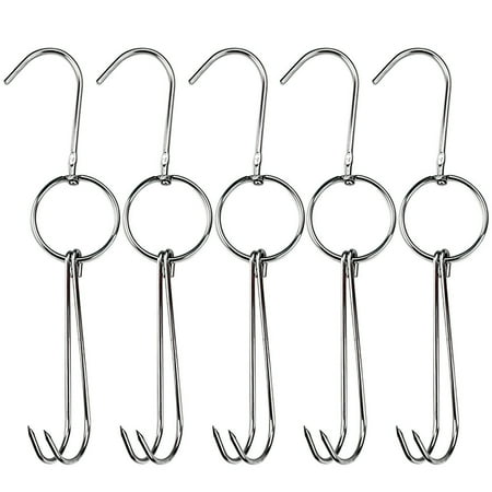 

HEMOTON 5pcs Chinese Bacon Hanging Hooks Sausage Hooks Kitchen Meat Fish Hooks Roast Duck Hook