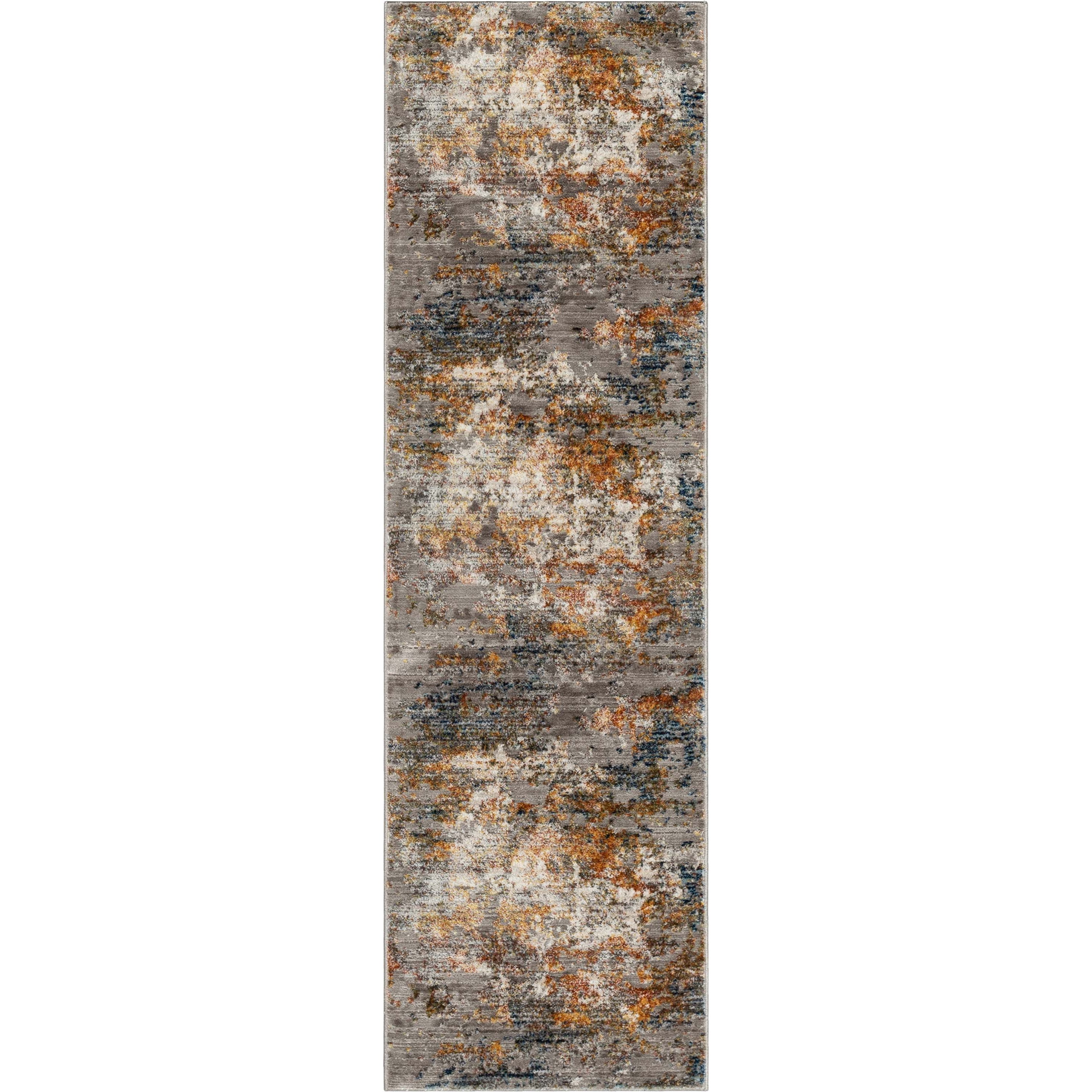 Well Woven Horosan Abstract Modern Grey Multi 2' x 7' Runner Rug