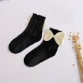 thumbnail image 6 of Biekopu Little Girl Fall Knitted Socks Cute 3D Bow Flower Heart Ruffle Edge Non Slip Slipper Floor Socks Indoor Outdoor Wear, 6 of 6