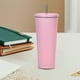 thumbnail image 3 of Vaso térmico de acero inoxidable con pajita y asa | Vaso térmico al vacío de gran capacidad de 750 ml para bebidas frías y calientes | Taza de café portátil para viajes, 3 of 3