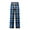 Blue, variant on CharmCyan Mens Plaid Pajama Pants Soft Flannel Lounge Sleepwear Elastic Waistband Drawstring Loose Fit Trousers Relaxed Homewear Blue L