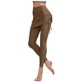 thumbnail image 6 of CAIVO Women High Waist 2 in 1 Skirted Yoga Leggings, Adjustable Side Drawstring Soft Stretch Full Length Workout Pants for Pilates Gym Daily Wear, 6 of 6