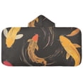 thumbnail image 5 of Yayeee Kids Hooded Towels Toddler Soft Absorbent Beach Bathing Wrap 50" x 23.5", Black Fish Pattern, 5 of 5