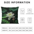 thumbnail image 5 of JRXY  Throw Pillow Cover Lotus Flowers Watercolor Summer Floral Blossom Botanical Green Leaves Plant Garden Decor Lumbar Pillow Case Cushion for Sofa Couch Bed Standard Queen Size White, 5 of 5