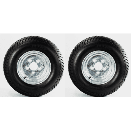 2-Pack Utility Trailer Tires Rims 20.5X8-10 205/65-10 20.5X8.0-10 5 Lug E