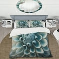 thumbnail image 2 of Designart "Azure and Snow Dahlia Duo I" Floral Dahlia Bedding Covert Set - Dahlia Blue Floral Bed Set With 2 Shams, 2 of 6