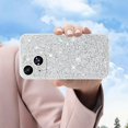 thumbnail image 6 of Compatible with iPhone 14 Glitter Case Women Girls Bling Sparkle Phone Case Camera Lens Protection Slim Soft Bumper Shockproof Protective Cover for iPhone 14 6.1 inch, White, 6 of 12