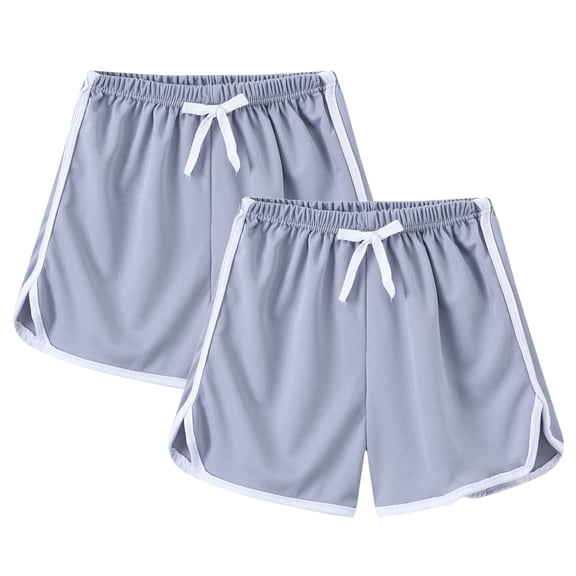 Kiviey 2 Pack Girls Soccer Shorts Casual Sports Beach Shorts Solid Pants Size 3-4T