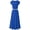 Blue, variant on Summer Outfits For Women Two Piece Sets Casual Crew Neck Short Sleeve Cropped Spring Tops Midi Skirt Lounge Set