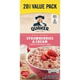 thumbnail image 3 of Quaker, Instant Oatmeal, Strawberry & Cream, 1.1 oz, 20 Packets, 3 of 9
