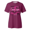 thumbnail image 4 of Xmyrz Crew Neck T Shirts for Women Short Sleeve Cancer Awareness Letter Print Shirts Loose Fit Tops Red XXL, 4 of 4