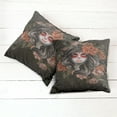 thumbnail image 6 of Ambesonne Gothic Throw Pillow Cover 2 Pack, Calavera Woman, 16", Army Green Salmon, 6 of 7