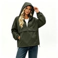 thumbnail image 6 of Trikvn Anorak Jacket Women Hooded Removable Half Zip Lightweight Pullover Windbreaker with Pockets Long Sleeve Loose Outdoor Rain Coat for Hiking, 6 of 9