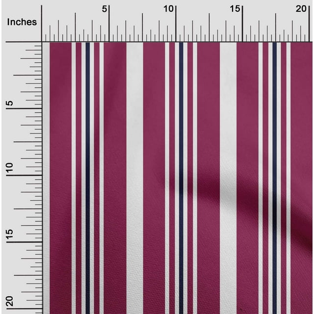 oneOone Tissu Polyester Lycra Tissu à Rayures Imprimés au Mètre 56 Pouces de Large
