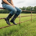 thumbnail image 7 of Men’s Leather Lizard Print Western Cowboy Boots Square Toe, 7 of 7