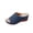 Blue, variant on Brown Womens Fish Mouth Sandals Wedge Hollow Out Slip On Spring Summer Shoes