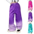 thumbnail image 4 of Odeerbi 5-16 Years Teen Girls Wide Leg Jeans Gradient Denim Pants Spring Casual Cowboy Pants with Pocket, 4 of 4