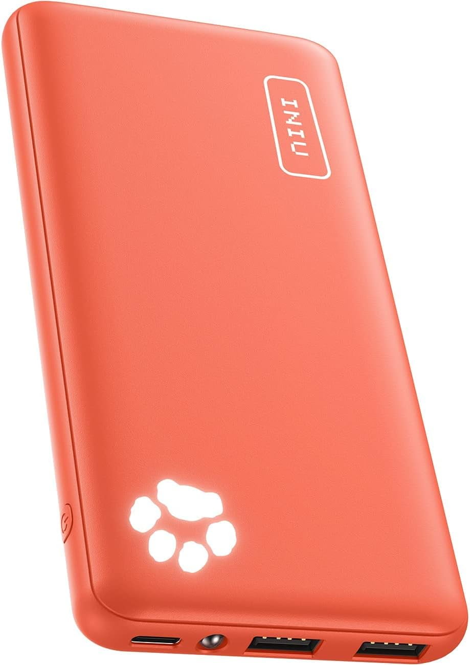 INIU Portable Charger, Slimmest 10000mAh USB C Power Bank, Compatible