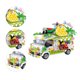 thumbnail image 3 of Bloques de coche comedor para niños, juguete educativo para aliviar el aburrimiento, camión de bloques de construcción de comida para niños y niñas, coche de frutas, 604 bloques, 3 of 12