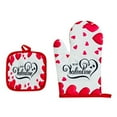 thumbnail image 2 of Valentine Printed Gloves Set Oven Mitts Non-slip Oven Gloves Cooking Gloves Baking BBQ Gloves Kitchen Potholders, 2 of 6