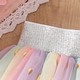thumbnail image 4 of Avrnliq Girls White Rainbow Gold Heart Sequin Tutu Skirt, Fluffy Twirl-Ready A-Line Tulle Skirt for Kids Girls 2-8Y, Machine Washable Party Dance Skirt,Size 7 T, 4 of 9