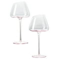 thumbnail image 3 of VENTRAY Home French Style Pink Crystal Wine Glasses, 3 of 3