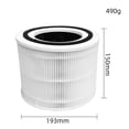 thumbnail image 3 of Filtre de Remplacement pour Purificateur d'Air Core 300 Filtre de Remplacement 3-en-1 HEPA Véritable Haute Efficacité Blanc, 3 of 5