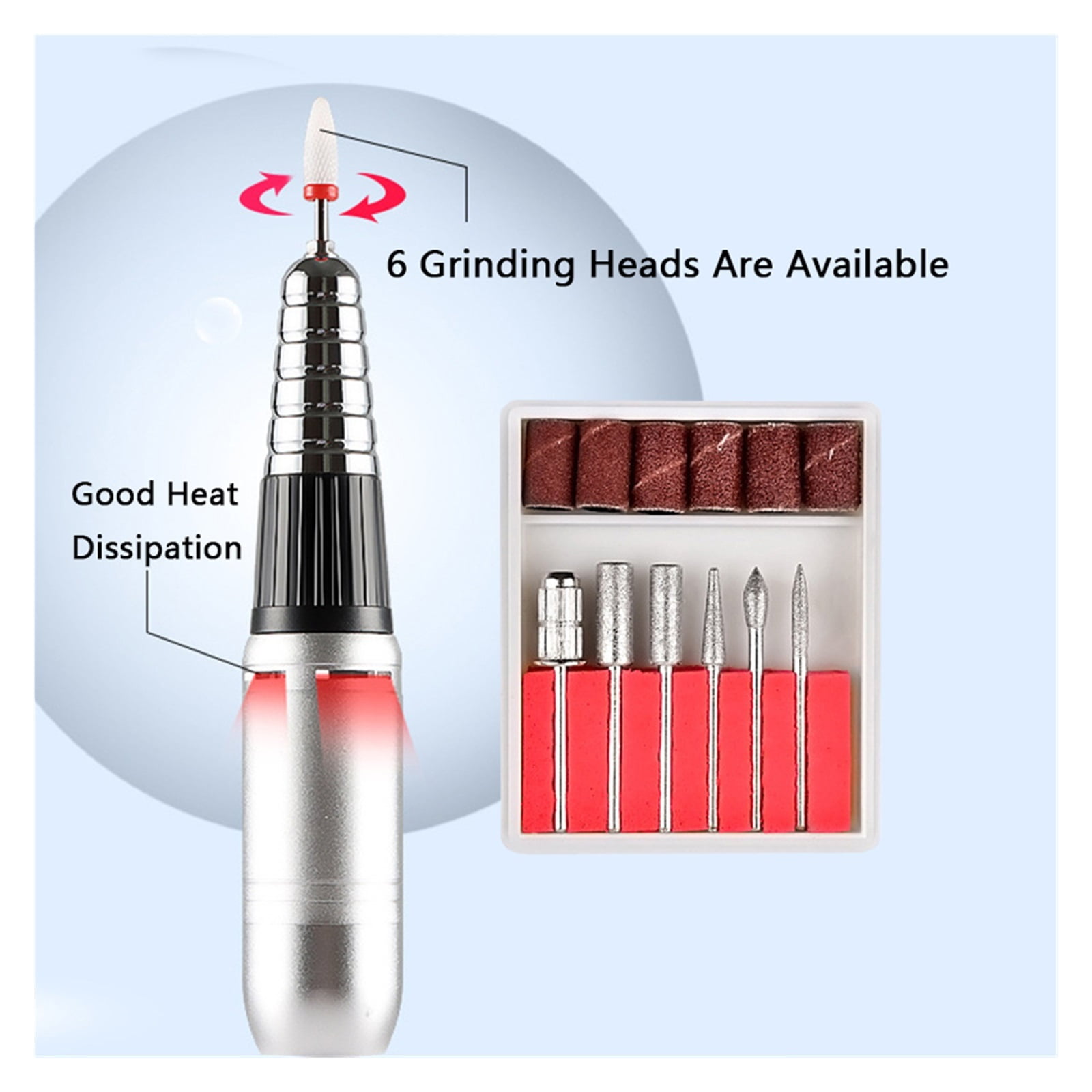 Professional Nail Drill Machine, Low Noise 35000RPM Manicure Machine For Manicure Electric Nail File With Cutter Nail Art Tools ,Low Noise