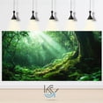 thumbnail image 4 of 3D Aquarium Background 24x16 Inch Sunlight Forest Scene with Mossy Logs & Trees, Realistic Jungle Nature Backdrop, Self-Adhesive Bubble-Free Fishtank Decal for Freshwater Tanks, 4 of 7