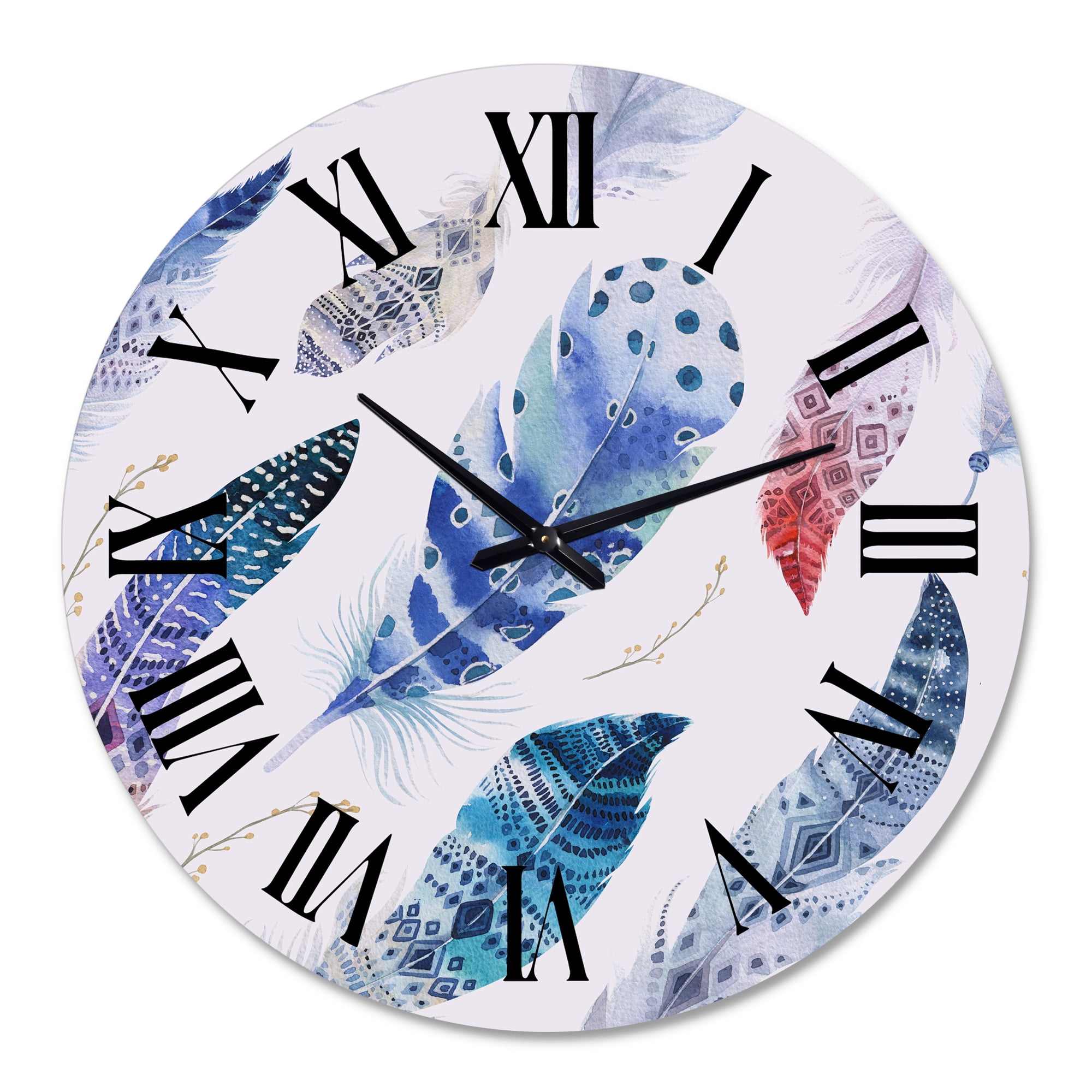 Designart 1 in Quartz Bohemian Wall Clock