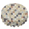 thumbnail image 2 of Pioneer Flower Floral Print Pattern Round Tablecloth 60 X 60 Inch, Wrinkle Resistant Wipeable Table Cloth for Kitchen Dining Picnic Patio Party, 2 of 6