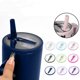 thumbnail image 3 of Avdjesfny - 2 tapas reemplazables para vaso de 40 oz, tapa abatible con pajita, repuesto de tapa, a prueba de derrames y fugas, reutilizables, compatibles con accesorios para vasos de 40 oz, 3 of 7