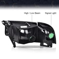 thumbnail image 4 of PIT66 Headlights, Fit for 1994-2002 Dodge Ram 1500 2500 3500 Headlamps Assembly Clear Lens Black Housing Clear Reflector, 4 of 5