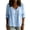 Light Blue #22, variant on Women's Lace 3/4 Sleeve Tunic Tops Loose Fit Crewneck T Shirts Eyelet Flowy Babydoll Peplum Top Summer Boho Blouses White 2XL