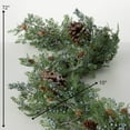 thumbnail image 5 of 72"L Sullivans Artificial Berry Cedar Christmas Garland, Green, 5 of 6