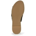 thumbnail image 4 of Cole Haan Flynn Black Leather Ankle Strap Rounded Open Toe Strappy Flats Sandals (Black Leather, 6.5), 4 of 4