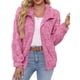 thumbnail image 1 of Chaqueta Suave y Cálida con Cremallera y Larga para Mujer Rosa Roja L, 1 of 7