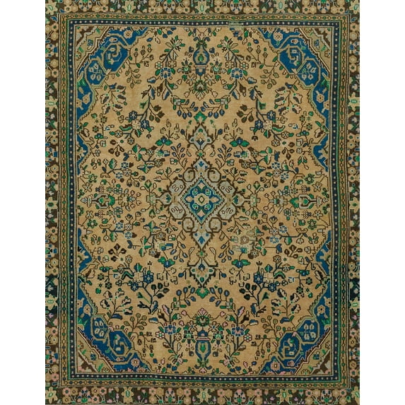 Ahgly Company Machine Washable Indoor Rectangle Abstract Mocha Brown Area Rugs, 7' x 9'