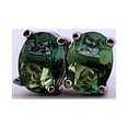 thumbnail image 3 of 8x6mm Blue & Green Tourmaline Sterling Silver Earrings 86BGTSSE, 3 of 8