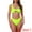 Fluorescent Yellow, variant on Women's Cutout Racerback Ribbed Bikini Set Large Black