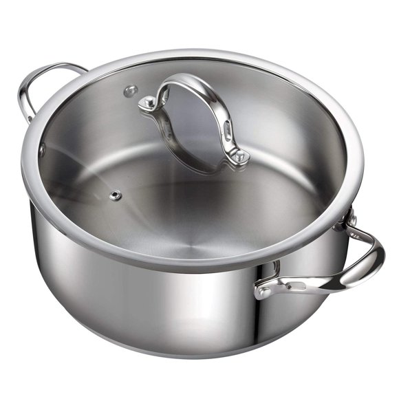 Cooks Standard Cacerola con tapa, Plateado, 7-Qt, 1