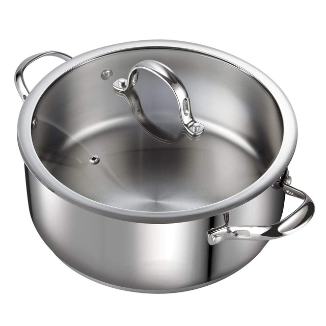 Cooks Standard Cacerola con tapa, Plateado, 7-Qt, 1