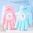 thumbnail image 1 of Guantes para niños, guantes de lana tejidos de cinco dedos cálidos de invierno para niñas, pantalla táctil, resistentes al frío para niñas, 1 of 2