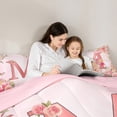 thumbnail image 6 of Homewish Colorful Floral Bedding Comforter Set,Romantic Flower Twin Comforter Sets,First Letter M Bedding Set For Girls,Super Cozy Room Decor Reversible,2pcs, 6 of 9